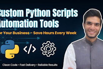 create python scripts, bots and automation solutions
