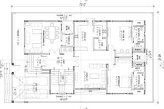 prepare building architectural plans, floor plan,2d section, elevations plan,mep