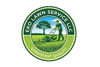 design landscape, grass, agriculture and lawn care logo