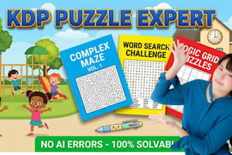 design custom humanauthenticated logic puzzles  and mazes for KDP