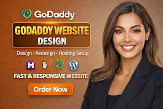 godaddy website design, redesign hostinger website, hosting and domain setup