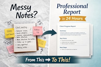 rewrite your notes into a polished, structured report