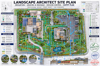 landscape architect plans permit ca tx fl ga irrigation grading drainage swppp