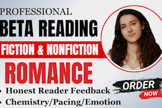 beta read romance novel and provide detailed inline comment