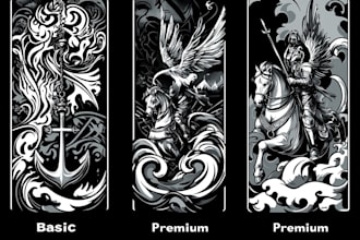 design custom animal tattoo illustration