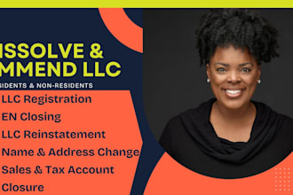 register US llc amend llc dissolve llc ein closure, s corp