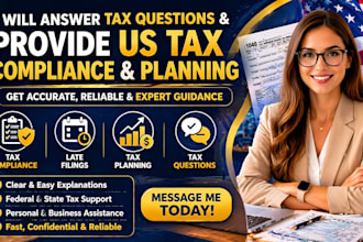 answer tax question, USA UK tax and provide US tax compliance, planning services