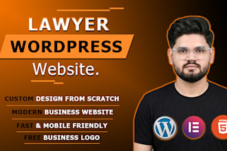 design a premium lawyer website with free logo