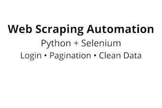login, automation, reusable script and clean dataset