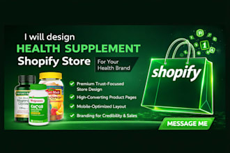 design health supplement shopify store supplement for your health brand