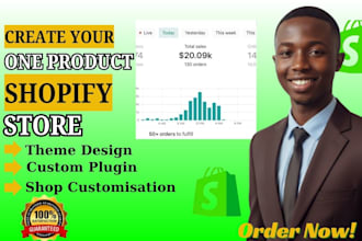 create premium one product shopify store