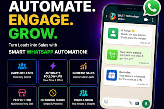 build whatsapp automation chatbot for leads sales and business growth