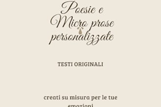 write personalized poems and micro prose for any occasion