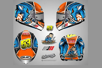 design high quality f1 helmet logo with unlimited revision