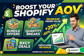 increase shopify aov with bundles, cart upsell, and progress bar