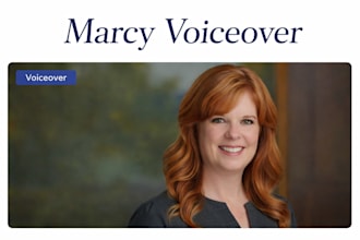 record a professional american female voiceover or narration