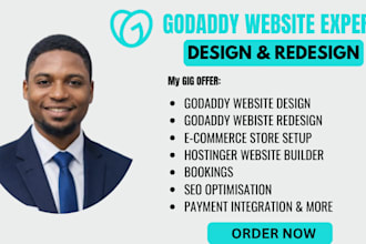godaddy website design godaddy redesign develop godaddy website development SEO