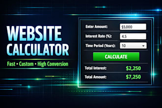 build custom website calculator tool fast