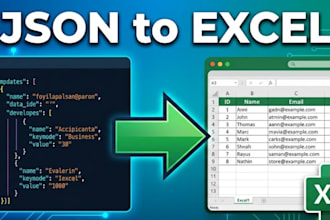convert json, XML or API data to excel and CSV