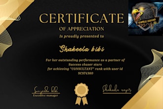 design certificate for you