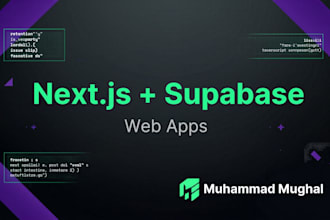 build a nextjs supabase app with auth API and dashboard