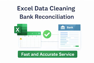 do bank reconciliation and excel data cleaning