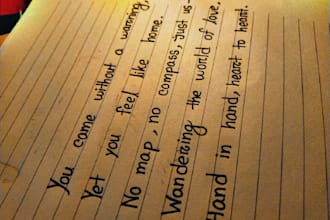 provide elegant and aesthetic handwritten content