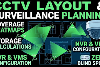 design professional cctv layouts and surveillance coverage heatmaps