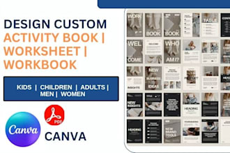 design custom activity book worksheet maths worksheet workbook for kids adults