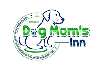 design pet, dog, cat, animal and veterinary clinic logo