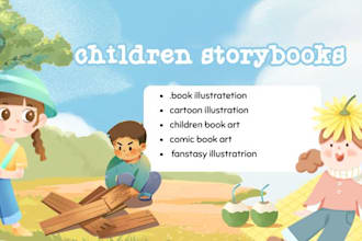 illustrate stunning children storybooks, kids storybook art and kids books