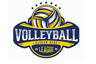 basketball, baseball, volleyball, hockey, football logo