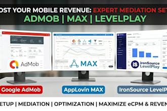 do bidding and waterfall on admob, max and levelplay