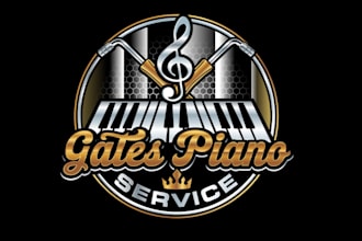 design a vintage musical note logo with classic melodic elegance