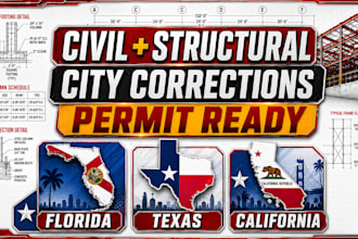 do civil and structural engineering plans, calculations for city permit drawings