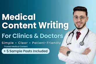 write medical content for clinics and doctors