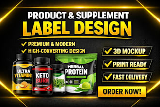 do product label design and supplement label design