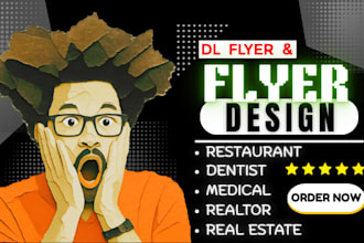 design real estate flyer brochure, poster, dl flyer for medical, dental, realtor