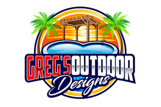 do artwork classic logo for new wave pool park with t shirt design
