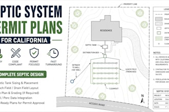 design septic system permit plans for california pe ready