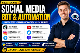 social media automation tools for tiktok youtube twitter instagram and telegram