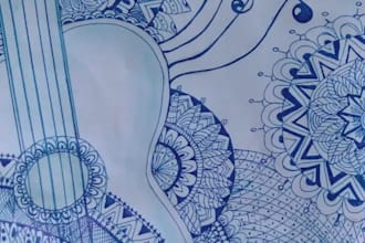 draw professional fashion sketches and unique mandala art by hand
