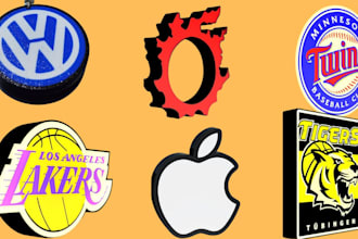 design 3d light box keychain  text to logo neon light box to 3mf in 2hrs
