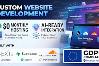 create a custom website securely hosted on cloudflare