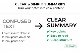 summarize your notes or pdf into clear and simple summaries