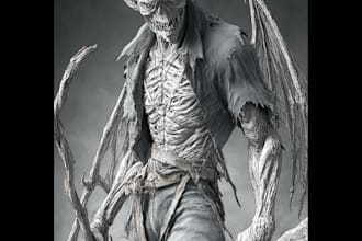 do horror character art and horror character design
