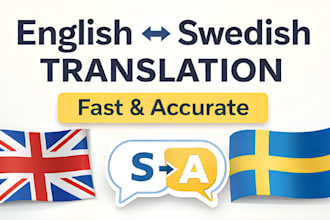 translate english to swedish manually and accurately