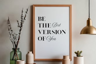 design minimalist typography wall art and digital printables