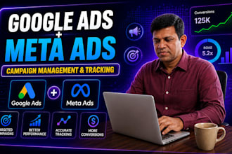 manage meta and google ads campaigns with conversion tracking