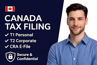 do canada tax return filing for personal t1 or corporate t2 as a CPA